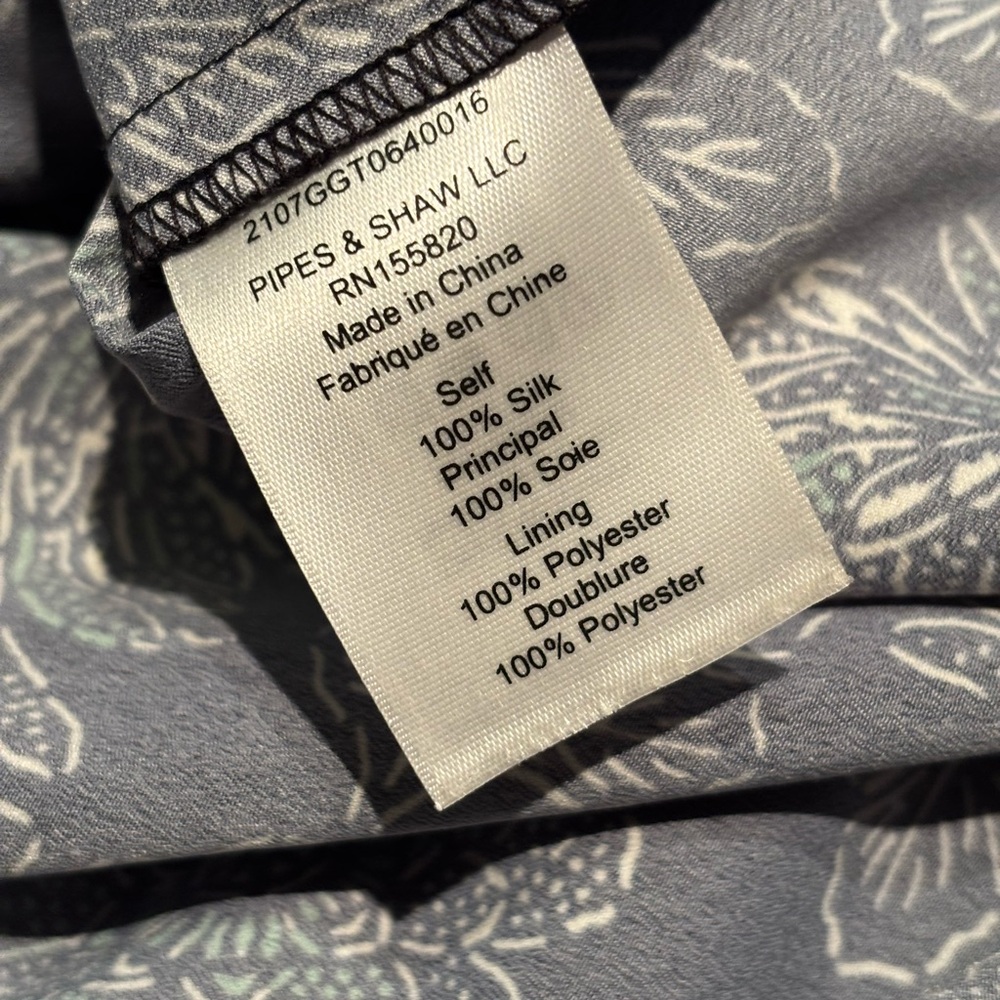 Veronica Beard Black and White Floral Blouse, silk overlay with ruffles, 4 - Picture 8 of 11